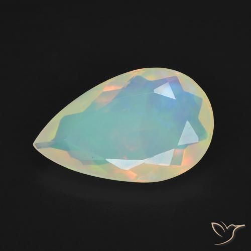 2.62ct Naturale Multicolore Opale, Forma a pera, Trasparente, Photo A