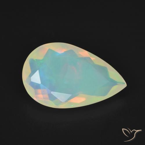 Opale Multicolore naturale da 2.62 ct, Forma a pera, Trasparente
