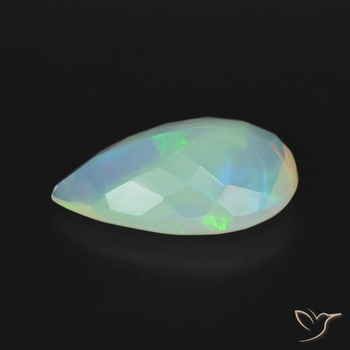 Opale Multicolore naturale da 2.62 ct, Forma a pera, Trasparente