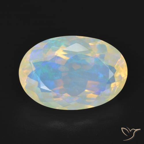 5.06ct Naturale Multicolore Opale, Ovale, Trasparente