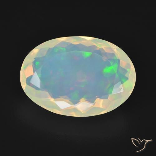 5.16ct Naturale Multicolore Opale, Ovale, Trasparente