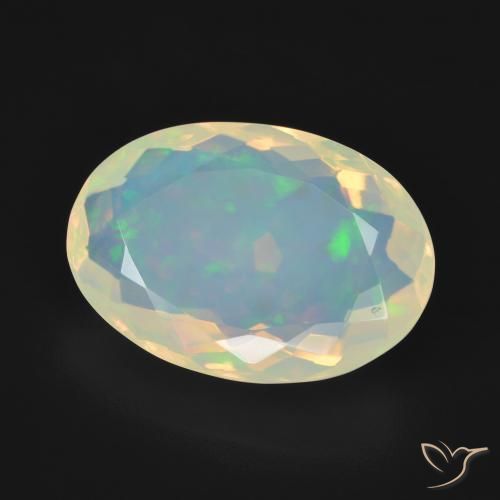 Opale Multicolore naturale da 5.16 ct, Ovale, Trasparente