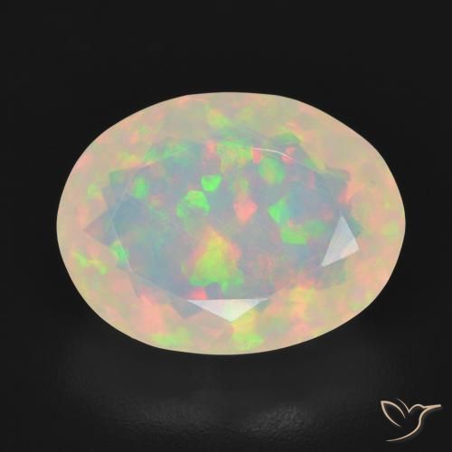 3.52ct Naturale Multicolore Opale, Ovale, Trasparente
