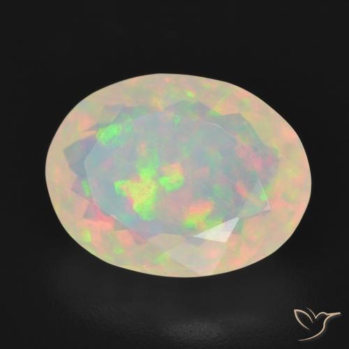 Opale Multicolore naturale da 3.52 ct, Ovale, Trasparente