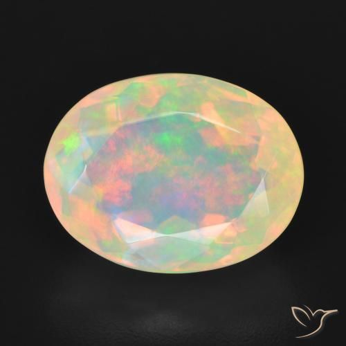 4.25ct Naturale Multicolore Opale, Ovale, Trasparente