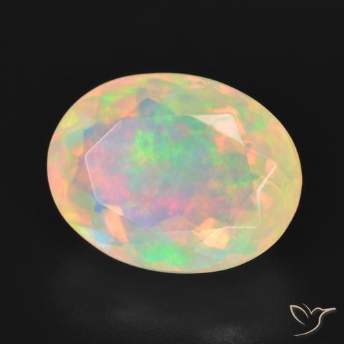 Opale Multicolore naturale da 4.25 ct, Ovale, Trasparente
