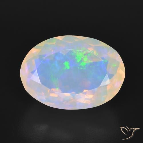 4.14ct Naturale Multicolore Opale, Ovale, Trasparente