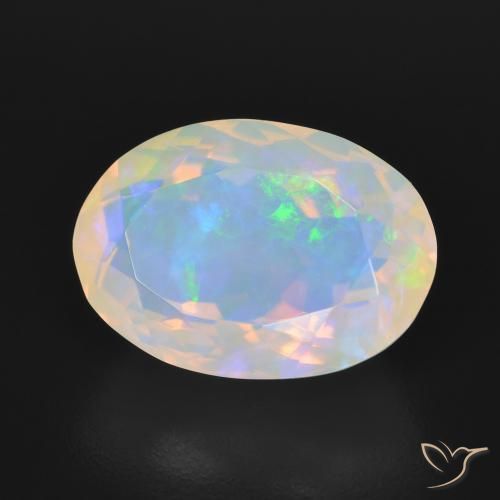 Opale Multicolore naturale da 4.14 ct, Ovale, Trasparente