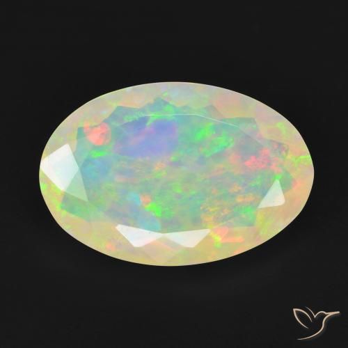 3.93ct Naturale Multicolore Opale, Ovale, Trasparente