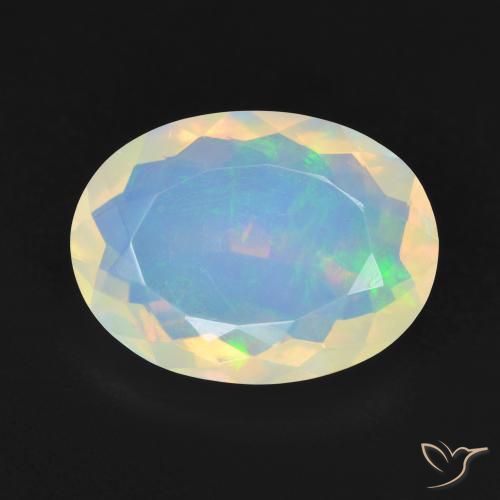 3.89ct Naturale Multicolore Opale, Ovale, Trasparente
