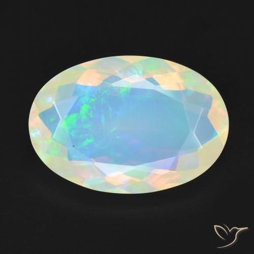 4.44ct Naturale Multicolore Opale, Ovale, Trasparente, Photo A