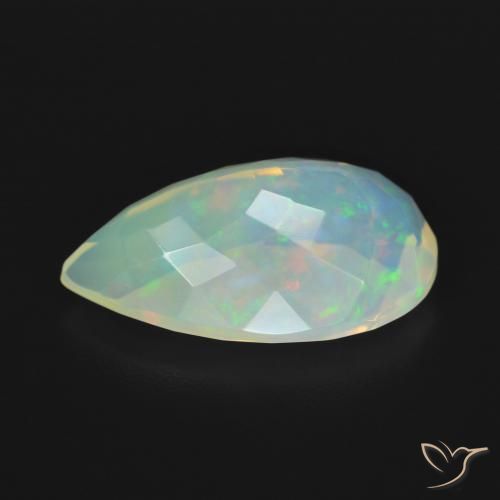 Opale Multicolore naturale da 3.12 ct, Forma a pera, Trasparente