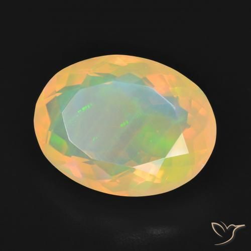 Opale Multicolore naturale da 4.16 ct, Ovale, Trasparente