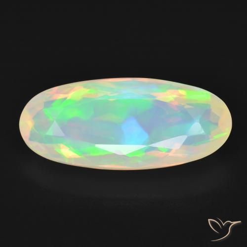 4.21ct Naturale Multicolore Opale, Ovale, Trasparente