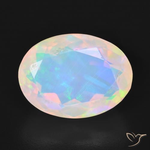 4.19ct Naturale Multicolore Opale, Ovale, Trasparente, Photo A