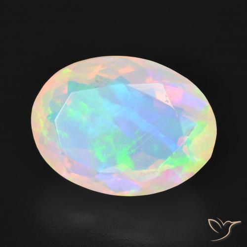 Opale Multicolore naturale da 4.19 ct, Ovale, Trasparente