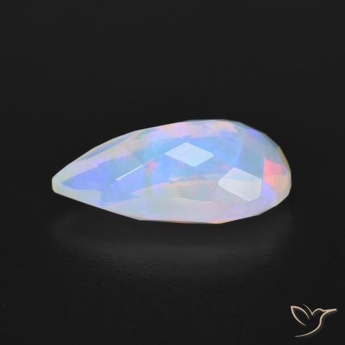 Opale Multicolore naturale da 3.16 ct, Forma a pera, Trasparente