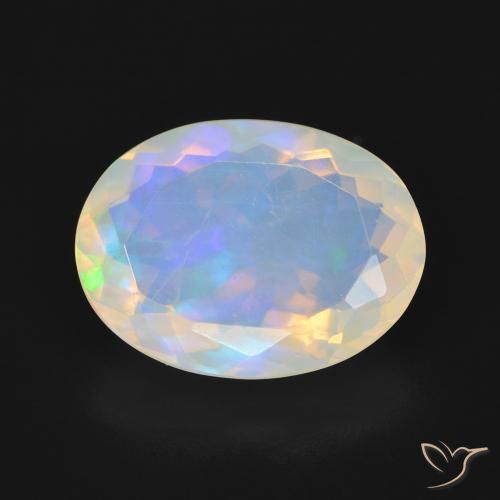 3.67ct Naturale Multicolore Opale, Ovale, Trasparente