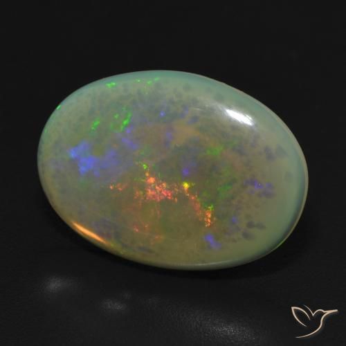Opale Multicolore naturale da 4.41 ct, Ovale, Traslucido