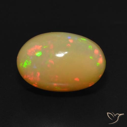 3.96ct Naturale Multicolore Opale, Ovale, Traslucido