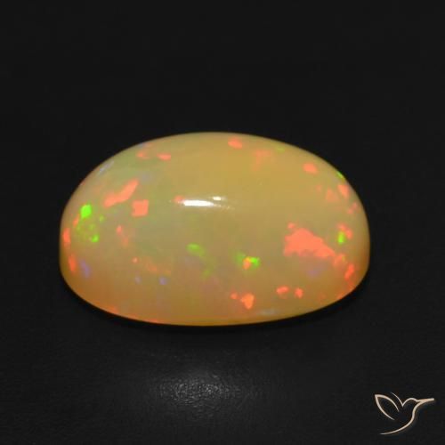 Opale Multicolore naturale da 3.96 ct, Ovale, Traslucido