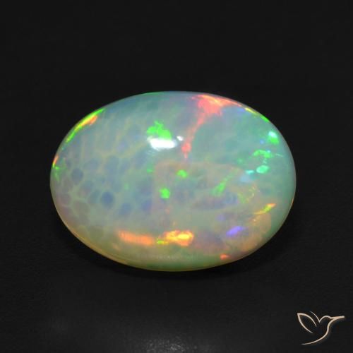 Opale ovale sciolto da 3,23 ct, 13,3 x 9,7 mm dall'Australia, Photo A