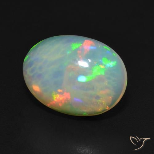Opale Multicolore naturale da 3.23 ct, Ovale, Traslucido