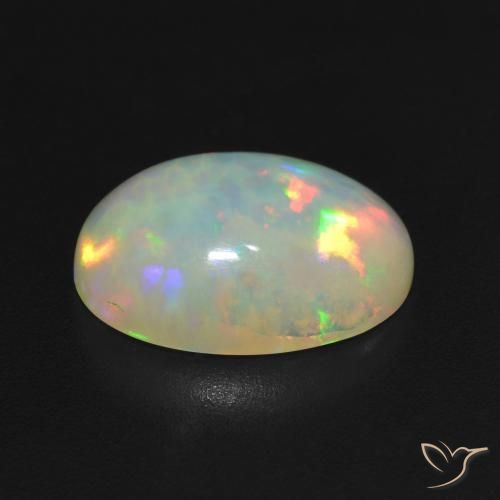 Opale Multicolore naturale da 3.23 ct, Ovale, Traslucido