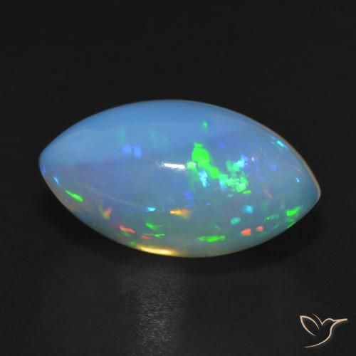 Opale Multicolore naturale da 8.20 ct, Taglio marquise, Traslucido