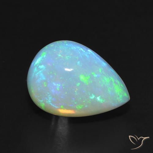 Opale Multicolore naturale da 3.53 ct, Forma a pera, Traslucido