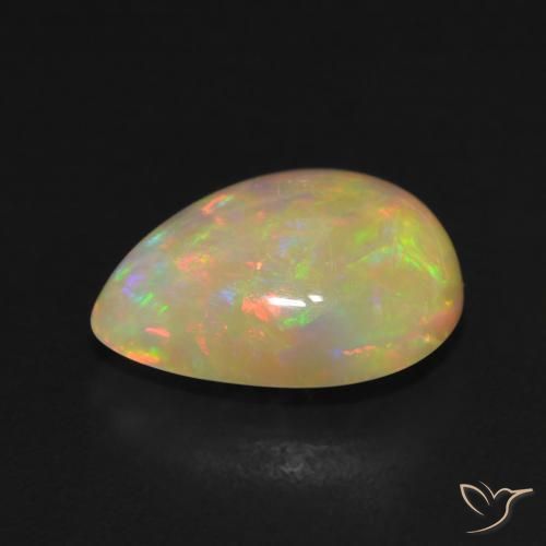 Opale Multicolore naturale da 2.84 ct, Forma a pera, Traslucido