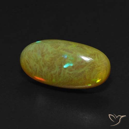Opale Multicolore naturale da 4.63 ct, Ovale, Traslucido