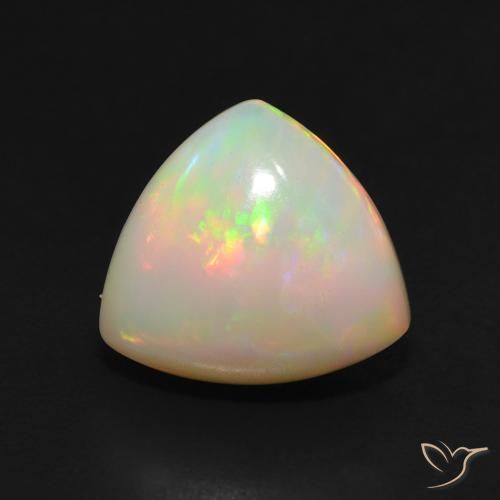 3.00ct Naturale Multicolore Opale, Taglio trillion, Traslucido