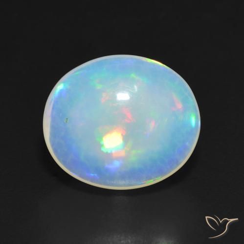 4.91ct Naturale Multicolore Opale, Ovale, Traslucido