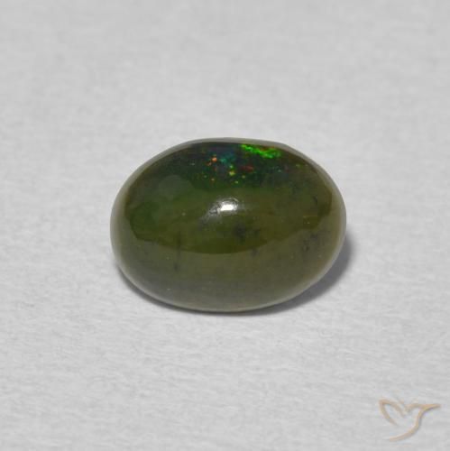 0.72ct Naturale Multicolore Opale, Ovale, Opaco