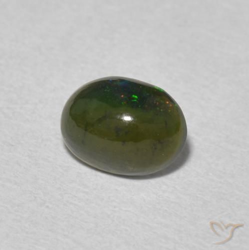 Opale Multicolore naturale da 0.72 ct, Ovale, Opaco