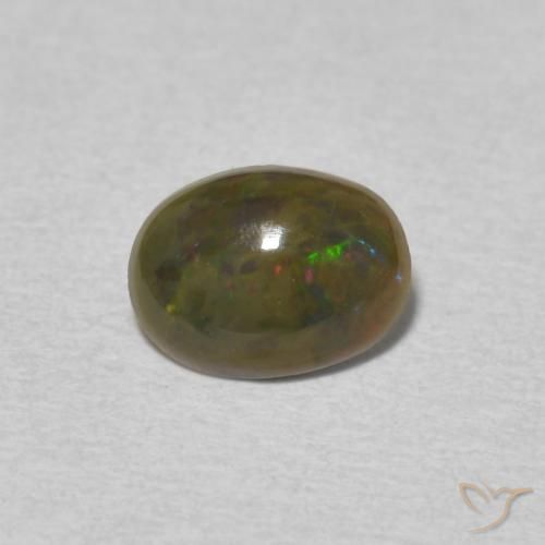 0.56ct Naturale Multicolore Opale, Ovale, Opaco