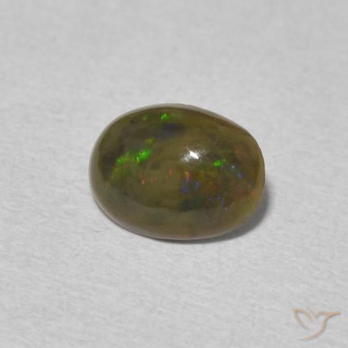 Opale Multicolore naturale da 0.56 ct, Ovale, Opaco