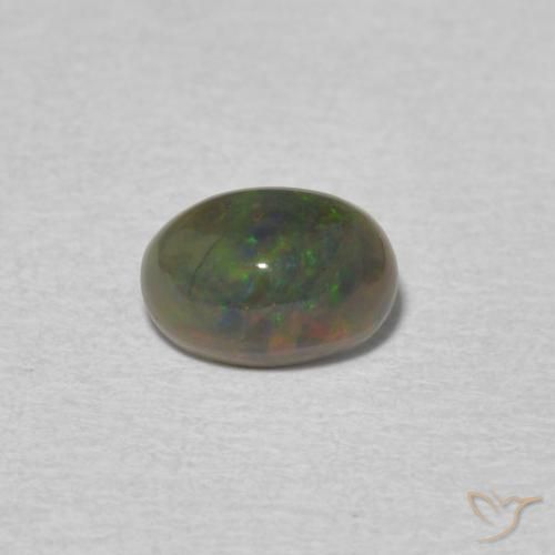 0.52ct Naturale Multicolore Opale, Ovale, Opaco