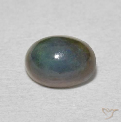 0.60ct Naturale Multicolore Opale, Ovale, Opaco