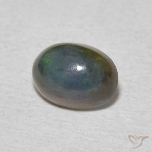 Opale Multicolore naturale da 0.60 ct, Ovale, Opaco