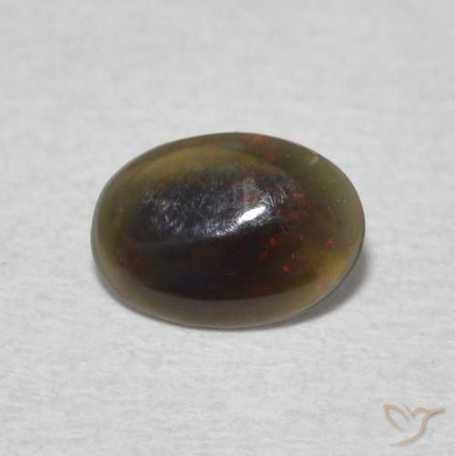 0.28ct Naturale Multicolore Opale, Ovale, Opaco