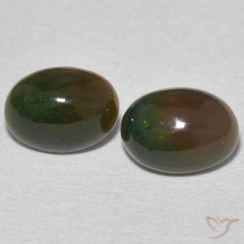 1.45ctw Naturale Multicolore Opale, Ovale, Opaco