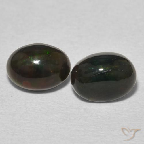 1.50ctw Naturale Multicolore Opale, Ovale, Opaco