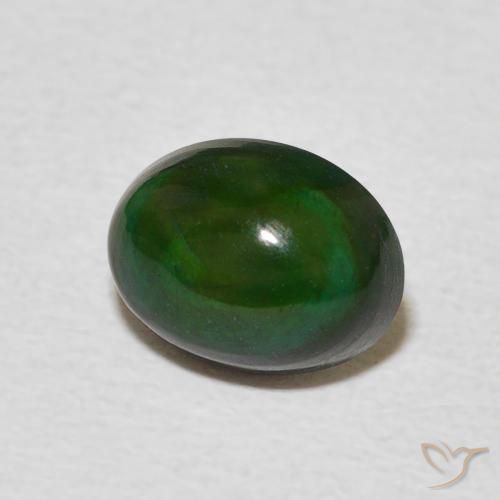 Opale Verde scuro naturale da 1.19 ct, Ovale, Opaco