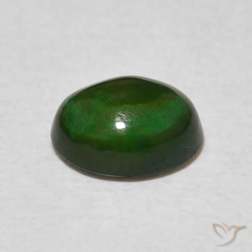 Opale Verde scuro naturale da 1.19 ct, Ovale, Opaco
