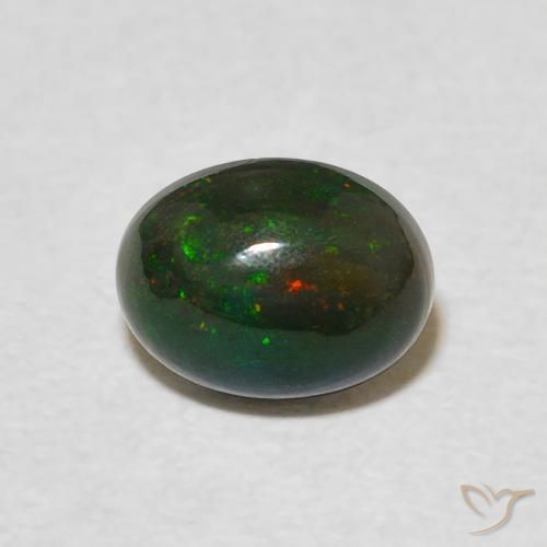 0.90ct Naturale Multicolore Opale, Ovale, Opaco