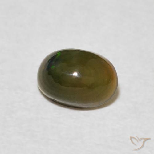 Opale Multicolore naturale da 0.55 ct, Ovale, Opaco