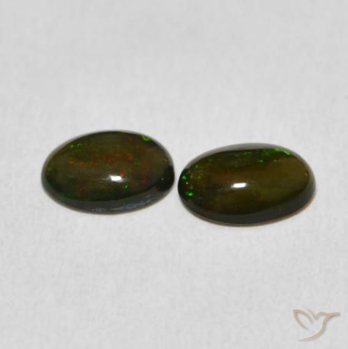 Gemme di Opale Multicolore naturale da 0.86 ct, Ovale, Opaco
