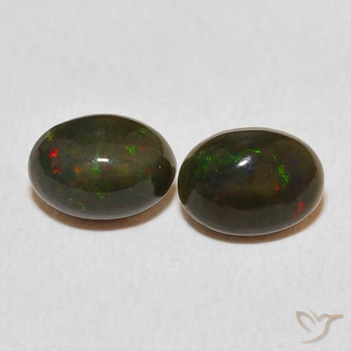 1.59ctw Naturale Multicolore Opale, Ovale, Opaco